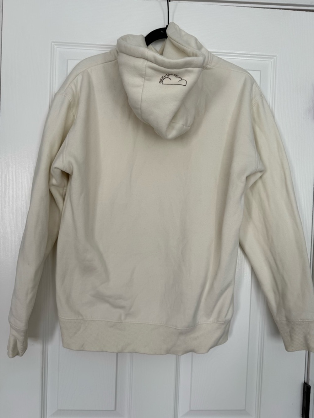 Grey Cloud Hug Me Until I Smell Like You Hoodie - White, Size Medium - Picture 3 of 5